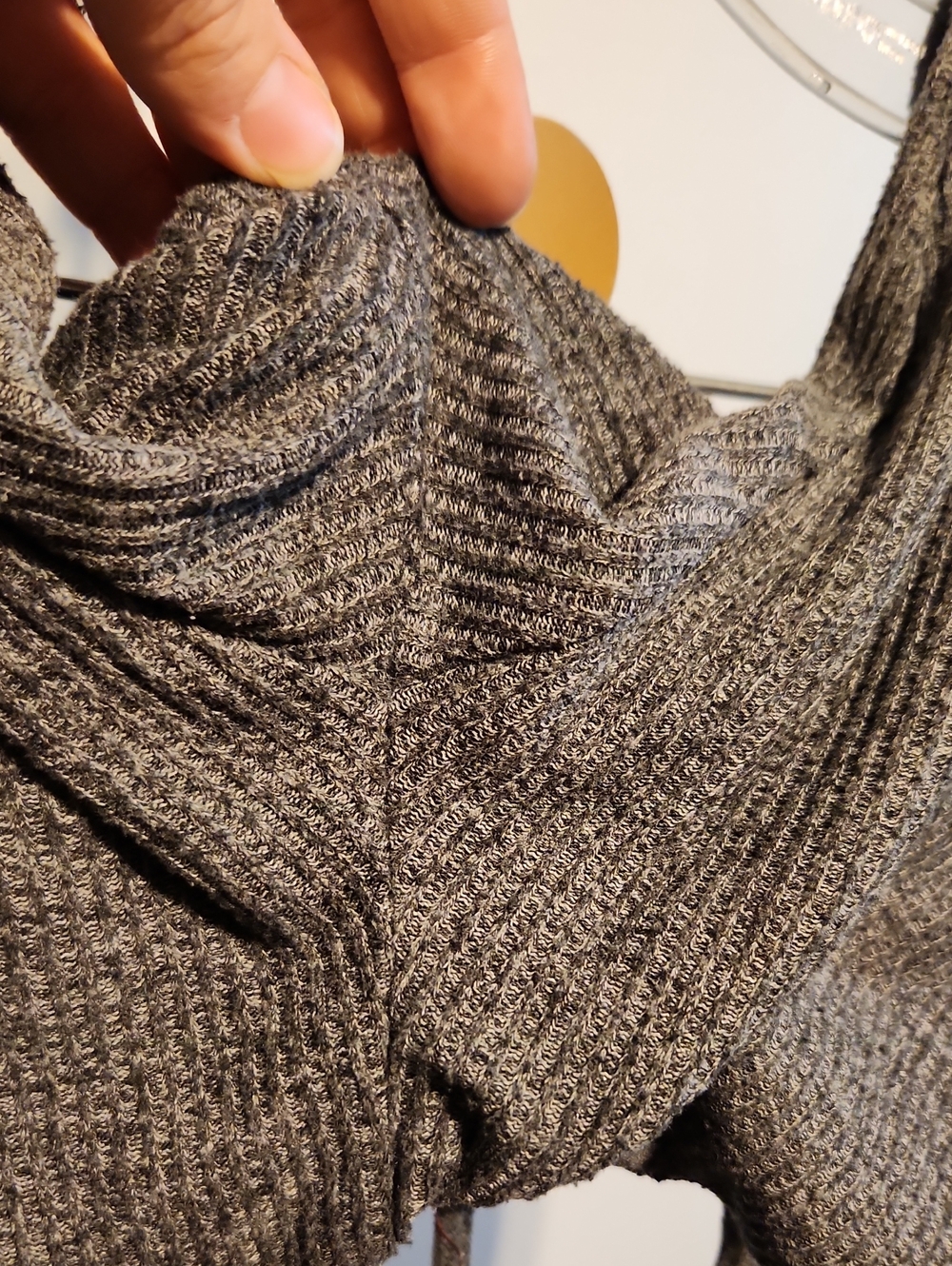 Weekend Edition  Ribbed Knit Drawstring Joggers — Gray - Picture 5 of 5